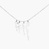 Multiple Signature Vertical Name Necklace - Detachable