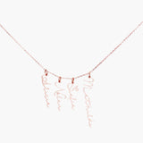 Multiple Signature Vertical Name Necklace - Detachable