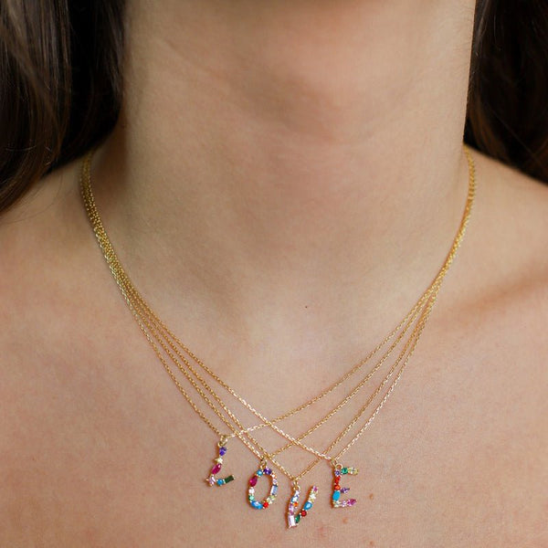 COLORED ALPHABET NECKLACE - Lillys amsterdam
