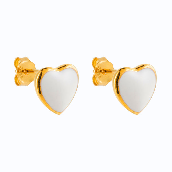 MARBLE HEART STUD - Lillys amsterdam